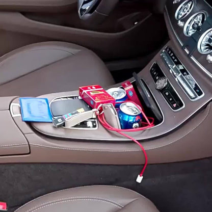 Seat-Gap Car Organizer with Cup Recess and Phone Storage in Four Color Pairs or Left-Side Black Pack