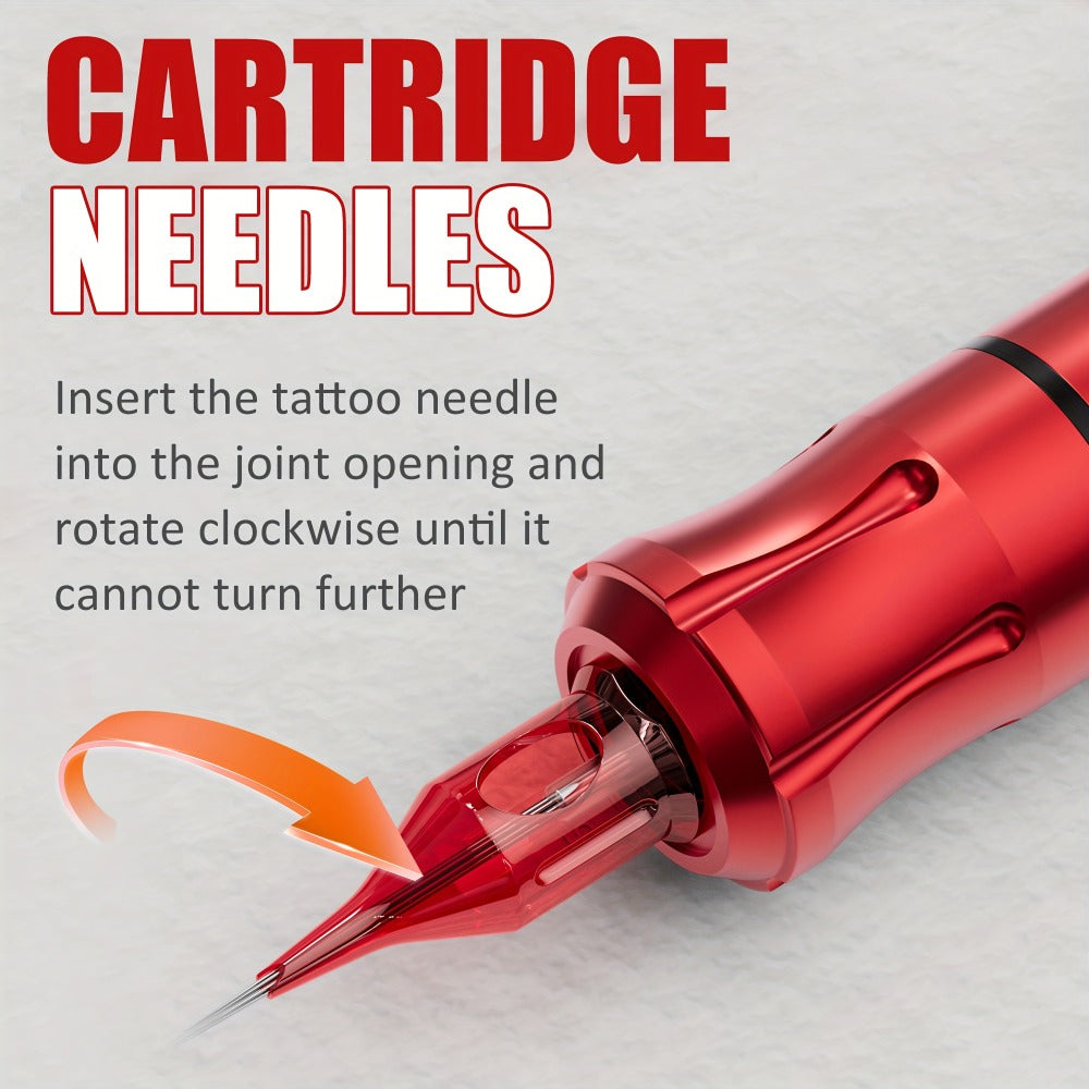 Tattoo Machine Kit Neebol L01 Pro Wireless Rotary Pen with LCD Display and Black or Red Complete Kit Options