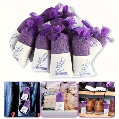 Lavender Scented Sachets Bags for Drawer Wardrobe Closet Car Fragrance - 5A Grade Fresh for Entryways, Bedrooms and Living Spaces