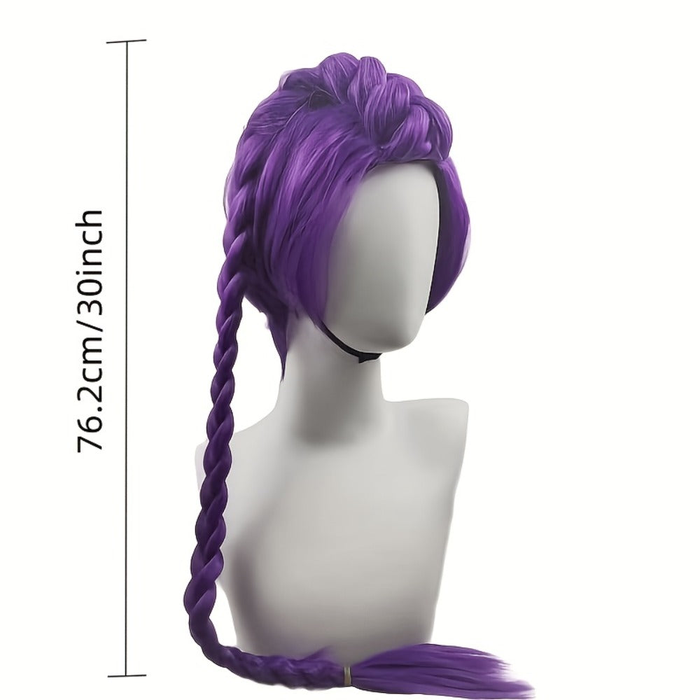 K-Pop Cosplay Wig Long Straight 30 Inch – Korean Idol Costume Hair for Halloween, Anime Convention & K-Drama Character Dress Up, Rose Red