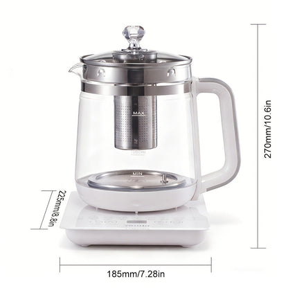 Multifunctional Electric Kettle 1.8L – Thick Glass Health Kettle with 18 Smart Functions, Boil Water, Make Coffee