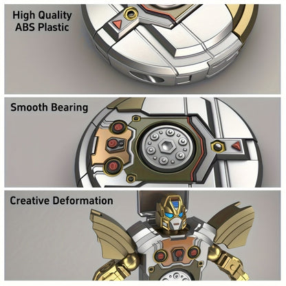 Deformation Robot Fingertip Gyro Fidget Spinner, Creative Finger Gyroscope Toy for Kids & Adults