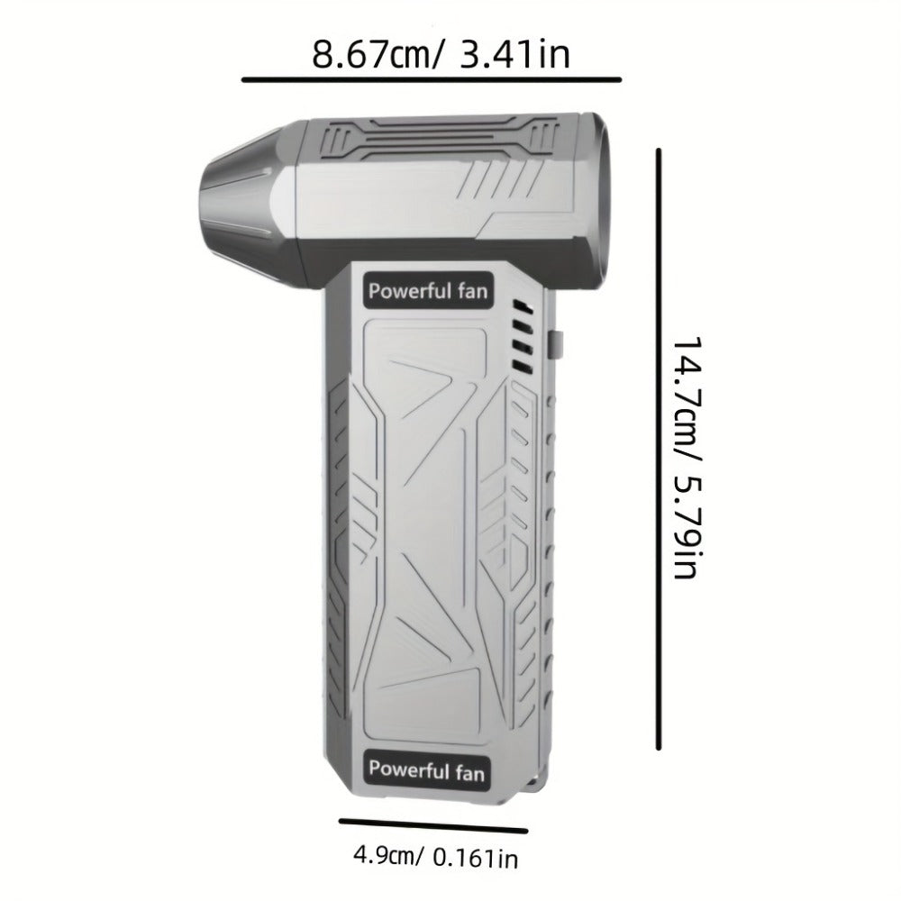 130000 RPM USB Turbo Fan Cleaner, Portable Handheld Electric Air Blower for Car Detailing, Dust Removal
