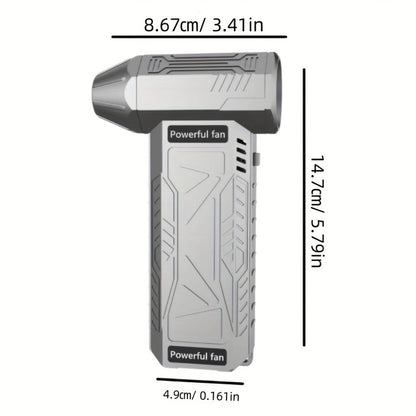 130000 RPM USB Turbo Fan Cleaner, Portable Handheld Electric Air Blower for Car Detailing, Dust Removal