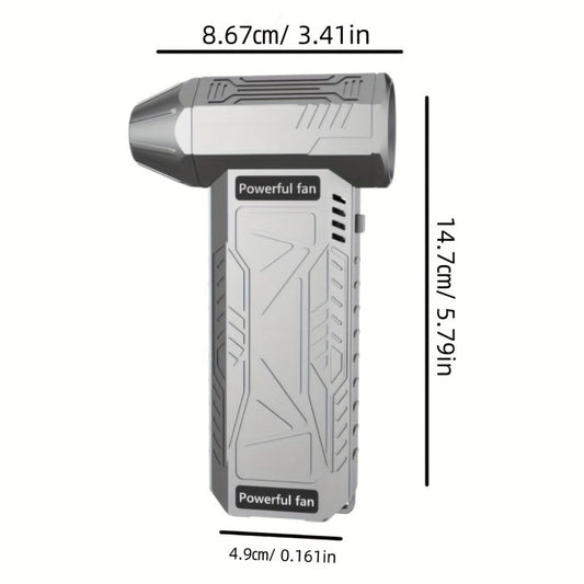 130000 RPM USB Turbo Fan Cleaner, Portable Handheld Electric Air Blower for Car Detailing, Dust Removal
