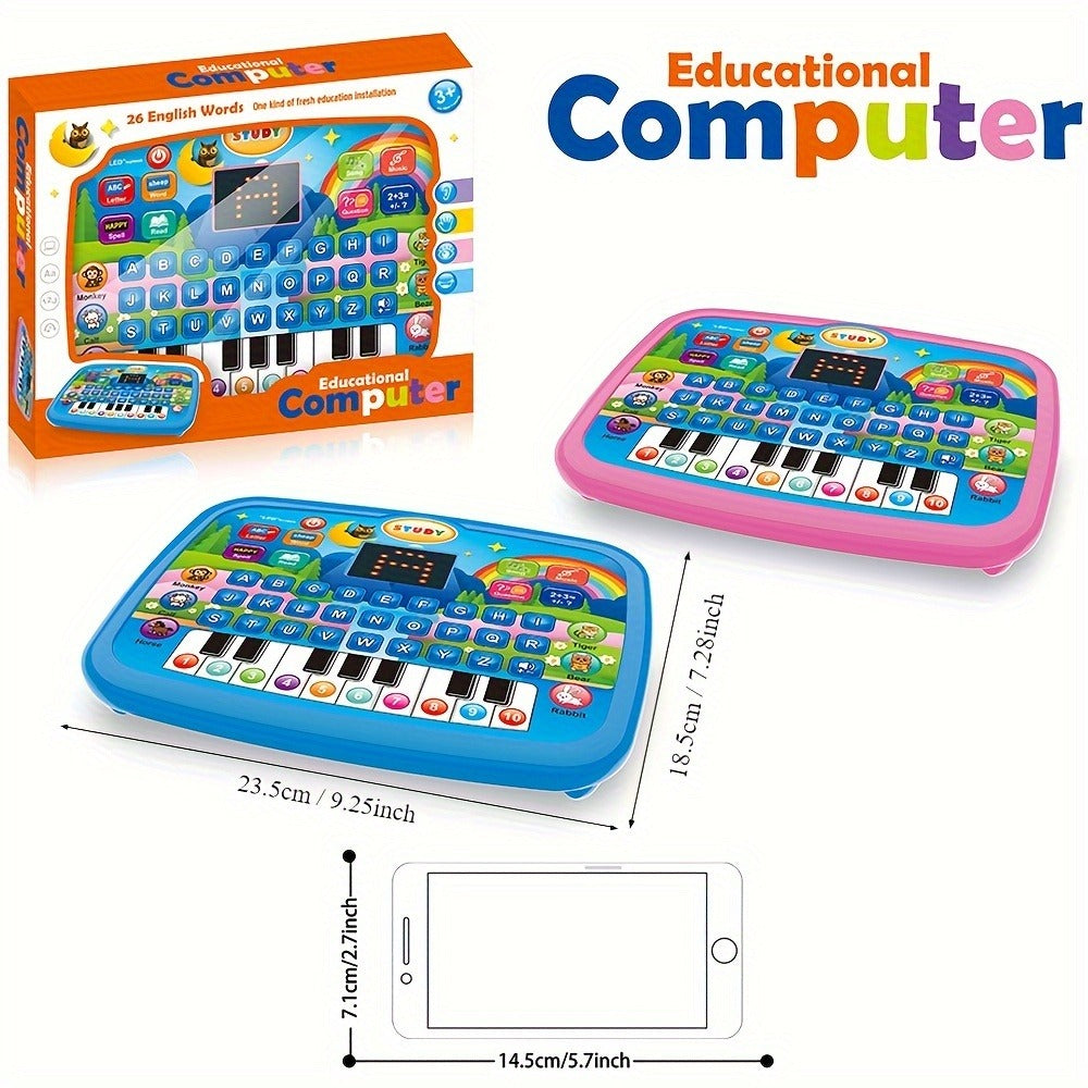 Educational Learning Machine for Kids with 2.2" Screen Alphabet Numbers Music Animals Piano Keys