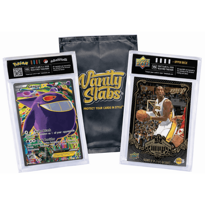 Trading Card Display Slab by Vanity Slabs, Crystal Clear 35pt Card Case + Free Random Trading Card