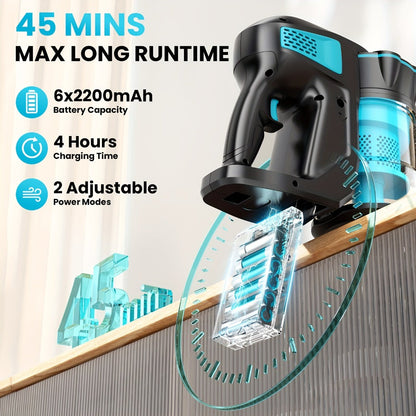 Handheld Vacuum Cleaner Cordless 29KPA Strong Suction for Pet Hair for Entryways, Bedrooms and Living Spaces