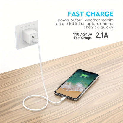 Dual Port USB Wall Charger 2.1A for an Everyday Personal Care Routine, with the Listed Configuration