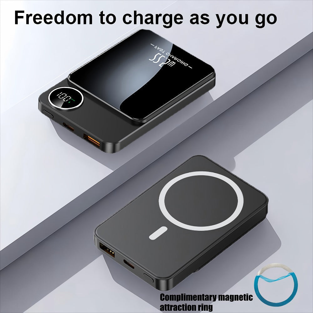 Power Bank Magnetic 5000mAh or 10000mAh with 15W Wireless Charging and LED Indicator in Three Colors