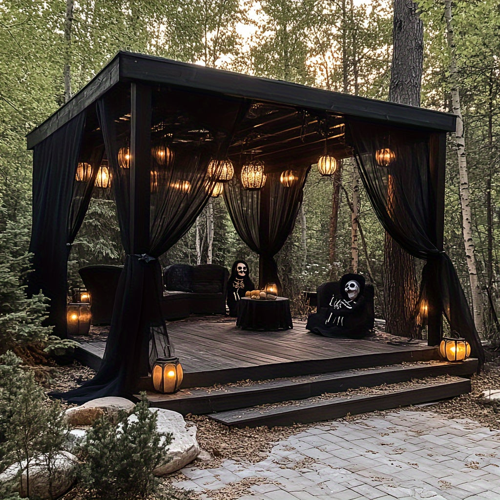 Outdoor Curtains | Sheer Mesh Rod Pocket Patio Gazebo Porch Wedding