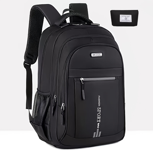 Business Travel Backpack for Men – Large Capacity Durable Nylon, Multi-Compartment, Adjustable Shoulder Straps