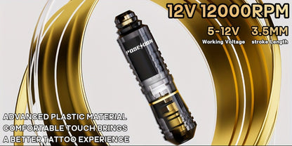 Tattoo Machine Kit POSEIDON BT17-XH Wireless Pen with 1200mAh Battery, LCD, 10 Cartridges and 6 Inks