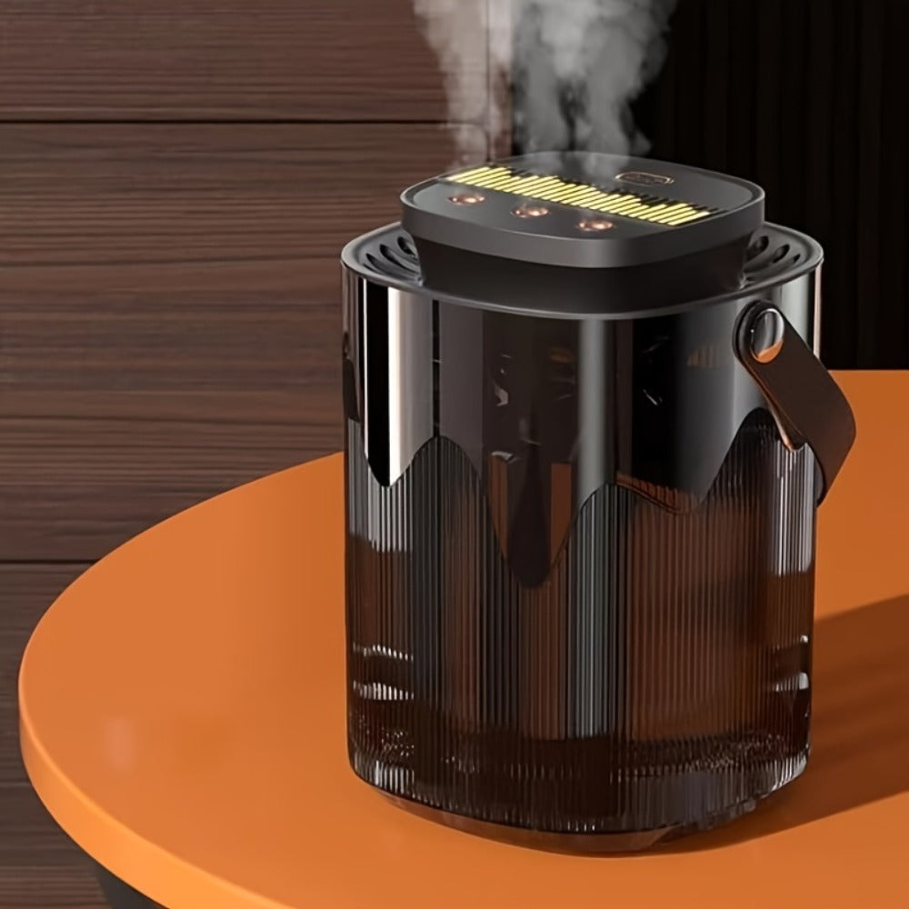 Large Desktop Humidifier with Night Light, 101oz 3-Nozzle USB Rechargeable Cool Mist Humidifier for Bedroom