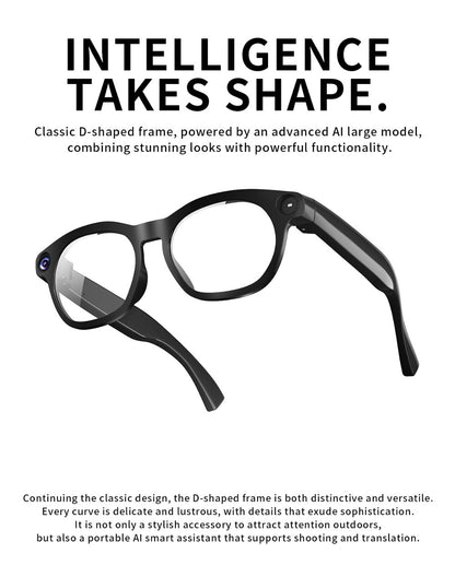 Smart Glasses with Camera and Bluetooth, 8MP Camera Eyewear with Translation, Object Recognition, Touch Control and Bluetooth Audio