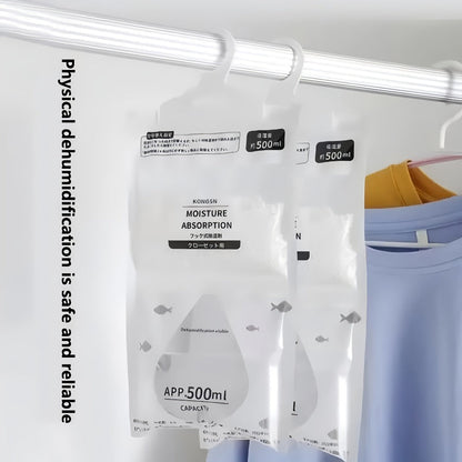 Moisture Absorber Bags 20 Pack Hanging Dehumidifier Bags 90-Day Power-Free Reusable Damp for Entryways, Bedrooms and Living Spaces