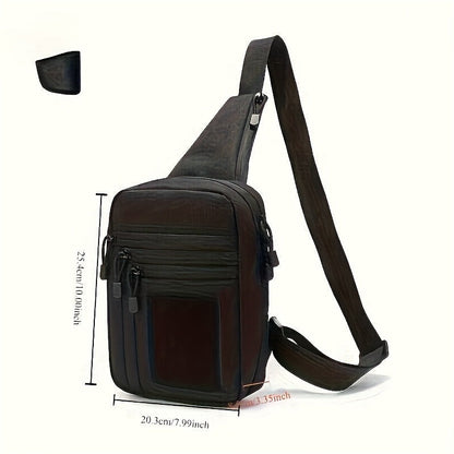 CCW Shoulder Bag Tactical Concealed Carry Bag for Men with Chest Holster Multiple Compartments EDC Sling Bag for Daily Use Shooting Range