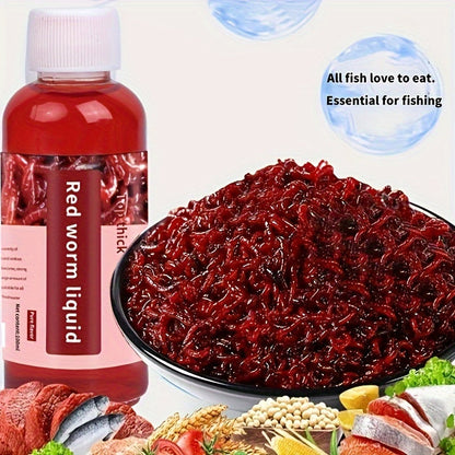 Liquid Fish Bait Red Worm Attractant – Powerful Fishing Bait Enhancer for Trout, Carp, Bass, Cod | 100ml Concentrated Fish Attractant Scent