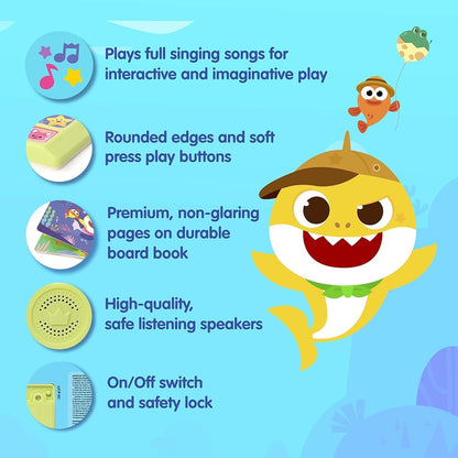 Baby Shark Sound Book for Toddlers, Pinkfong 10-Button Interactive Animal Songs Sing-Along Nursery Rhymes Learning Book Kids Ages 1-3