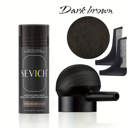 Hair Thickening Fibers Set 2-in-1 with Applicator Spray - Instant Volume & Fuller Look for Thinning Hair