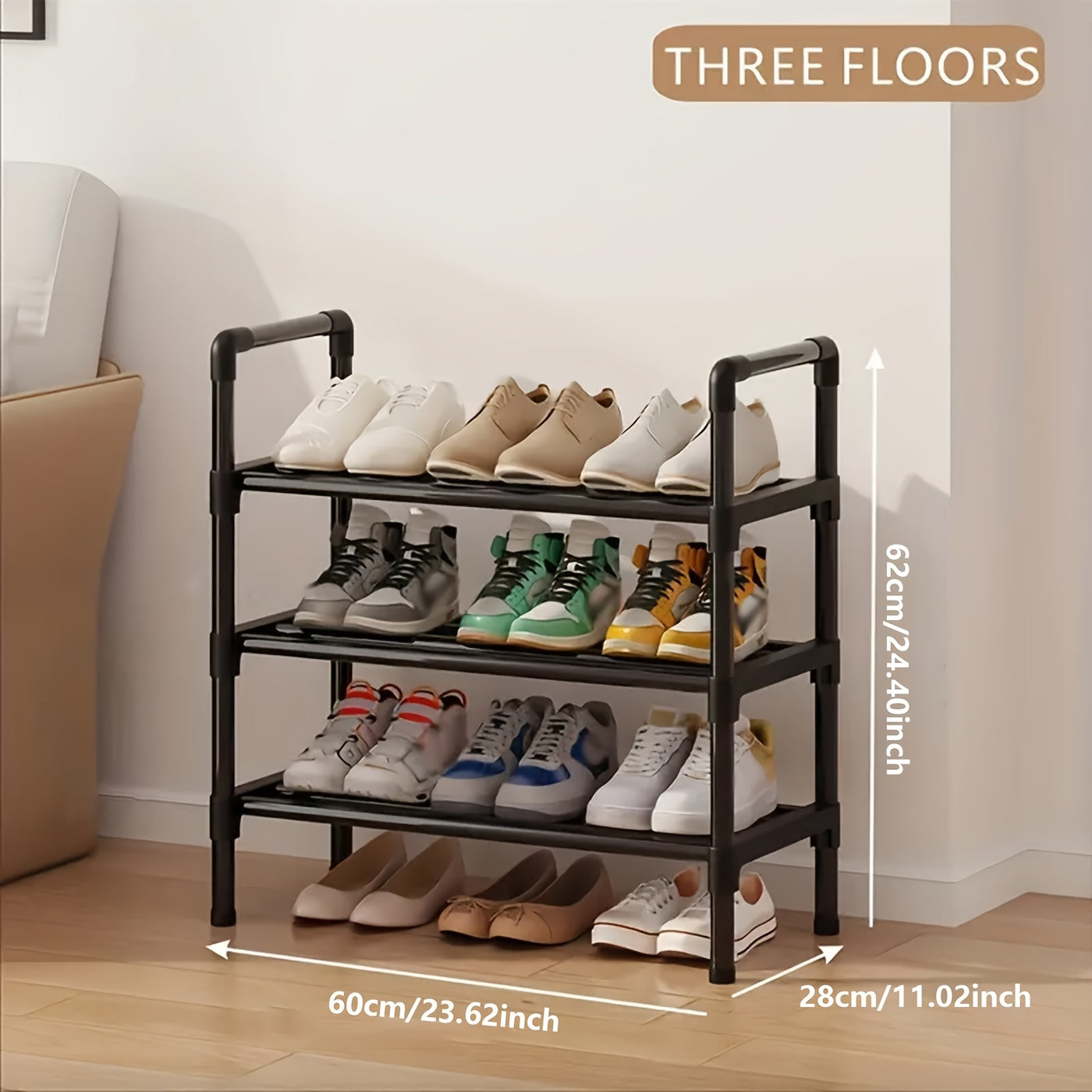Shoe Rack Multi-Layer Space Saving – 3 to 8 Tier Shoe Storage Stand Organizer for Entryway Bedroom Closet Corridor