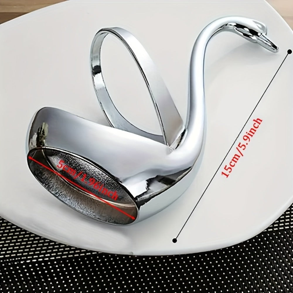 Swan Shaped Cutlery Rack Stainless Steel | Elegant Decorative Plate Holder Stand | Creative Metal Tableware Display for Party Wedding Dining
