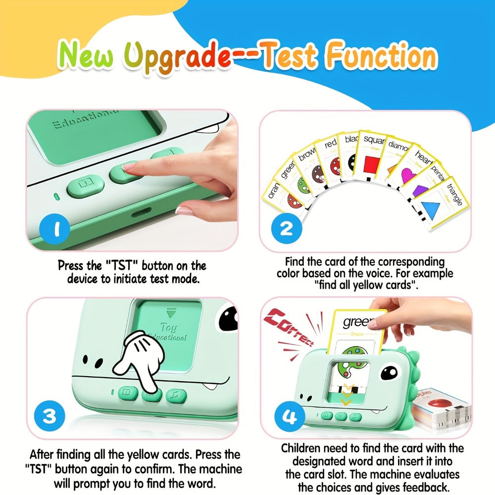 Talking Flashcard Machine for Toddlers 160 Words with the Listed Color, Size or Set Options for Everyday Use
