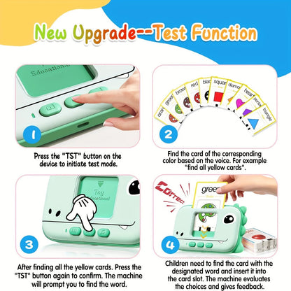 Talking Flashcard Machine for Toddlers 160 Words with the Listed Color, Size or Set Options for Everyday Use