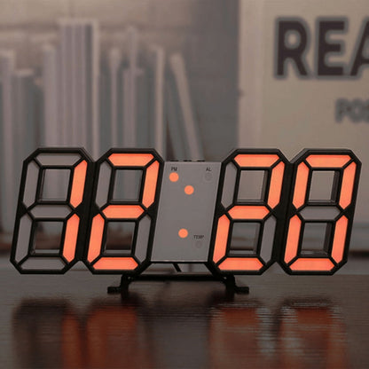 3D LED Digital Alarm Clock Colorful Night Light Home Decor Bedroom Desk Clock USB Powered for Entryways, Bedrooms and Living Spaces