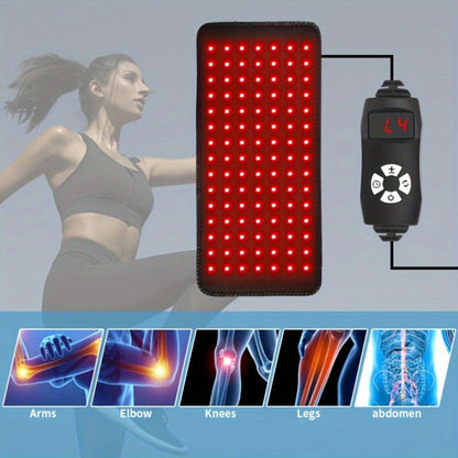Wearable 210-LED Red and Infrared Light Pad, 16.1 x 7.9 Inches with Five Brightness and Six Timer Settings