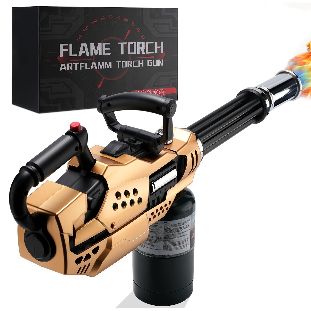 Cooking Torch Butane Blow Torch with Adjustable Flame & Detachable Design, Kitchen Culinary Torch for Creme Brulee