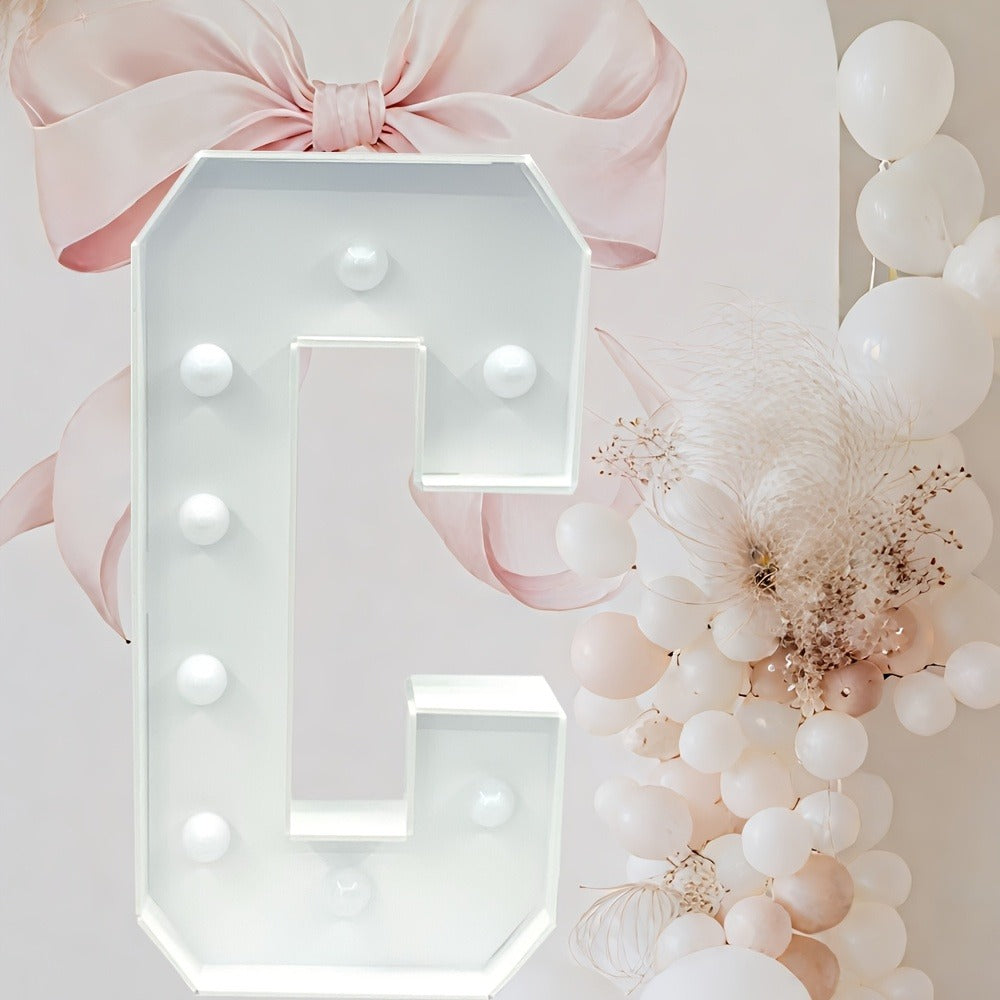 Marquee Letter Lights 3ft LED Light Up Letters for Weddings, Proposals & Celebrations – Cool White Lighted KT Board DIY Display Frame