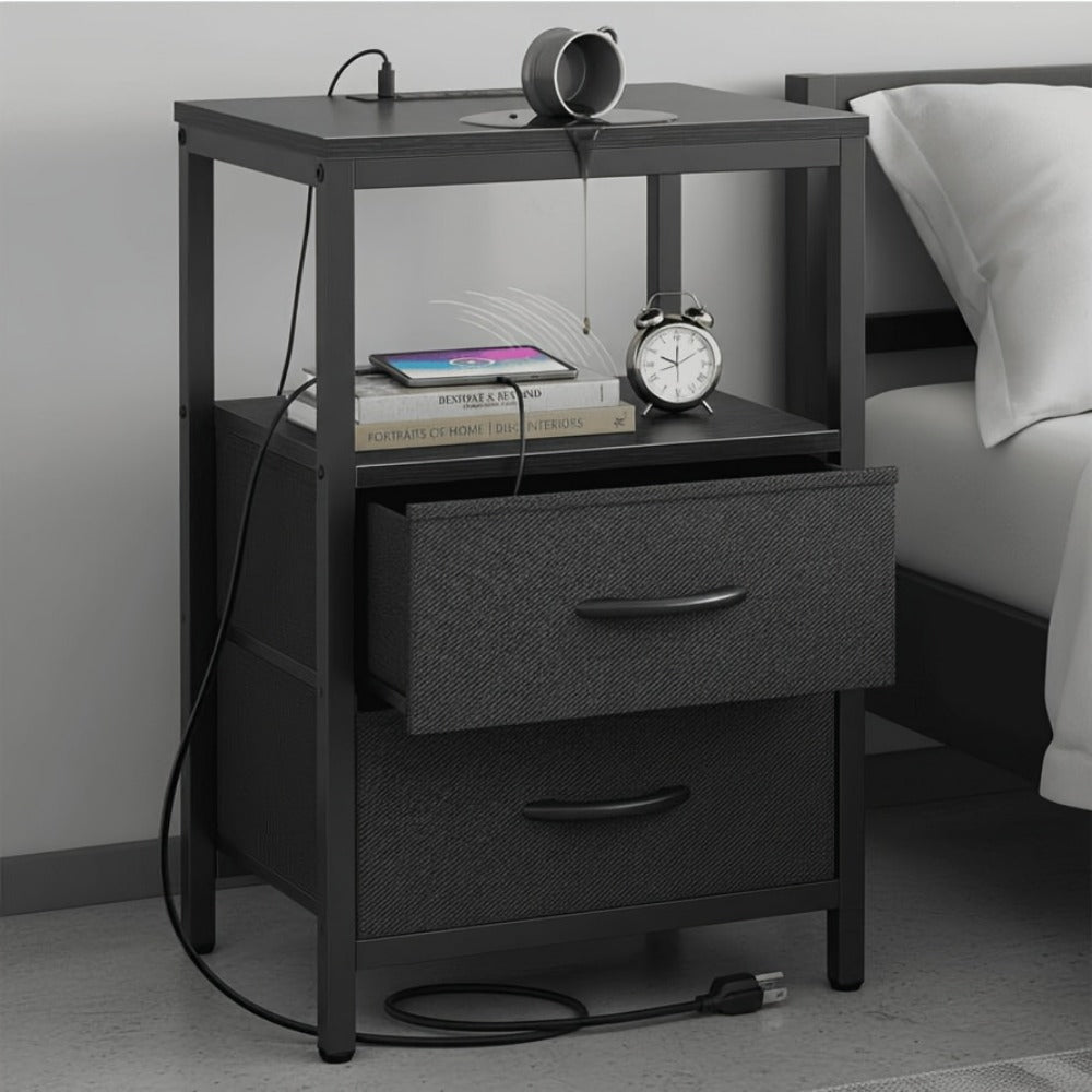 Floating Nightstand with Charging Station, Bedside Table for Bedroom detail image - detail view 11