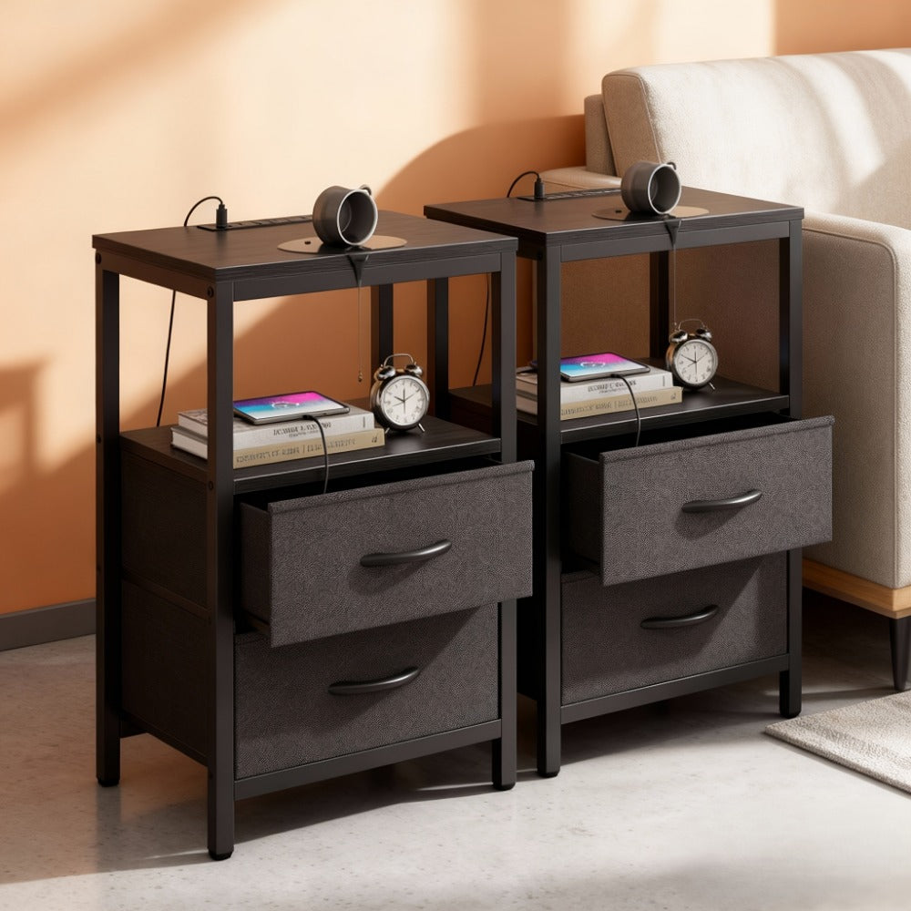 Floating Nightstand with Charging Station, Bedside Table for Bedroom detail image - detail view 13
