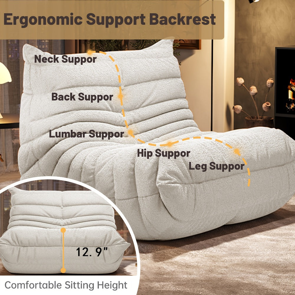 Floor Sofa with Modular Design and Tufted Back for Living Room detail image - detail view 13