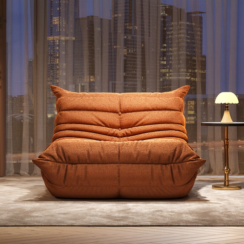 Floor Sofa with Modular Design and Tufted Back for Living Room detail image - detail view 14