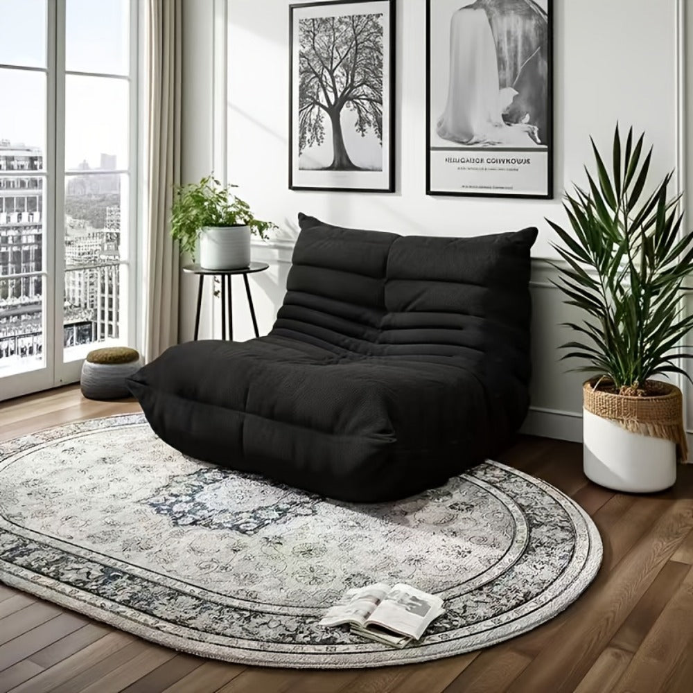 Floor Sofa with Modular Design and Tufted Back for Living Room detail image - detail view 5