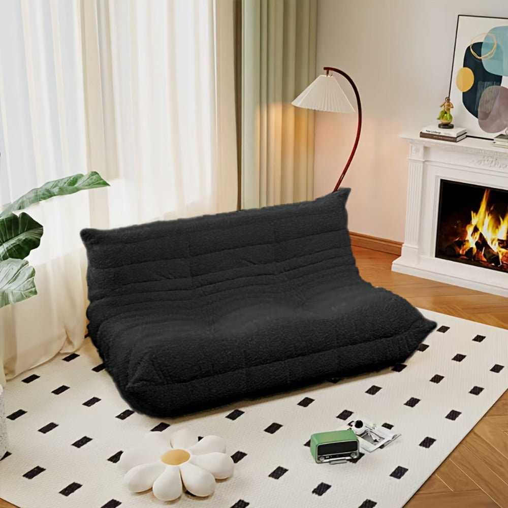 Floor Sofa with Modular Design and Tufted Back for Living Room detail image - detail view 9