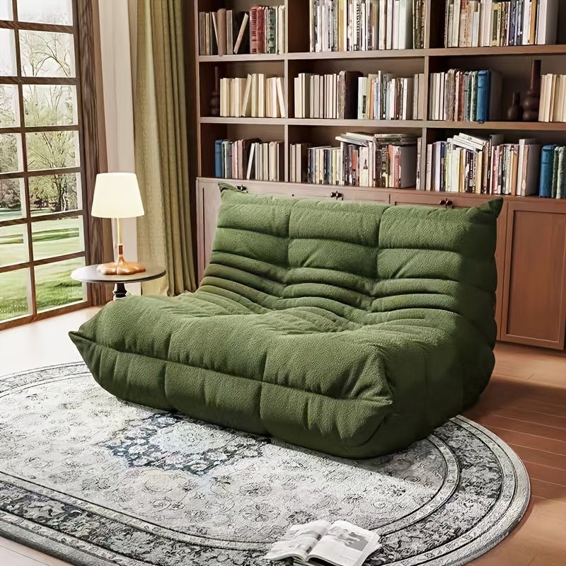 Floor Sofa shown in the Green two-seater option