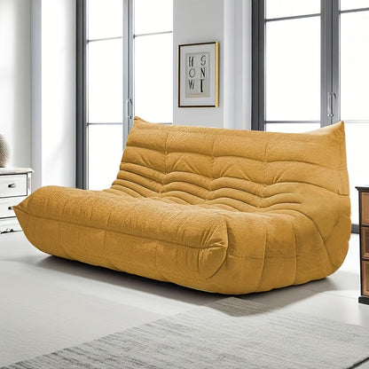 Floor Sofa shown in the Yellow three-seater sofa option