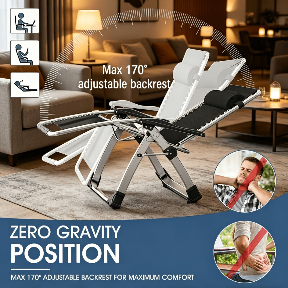 Foldable Chaise Lounge Chair with Removable Cushions and Adjustable Headrest for Patio detail image - detail view 15