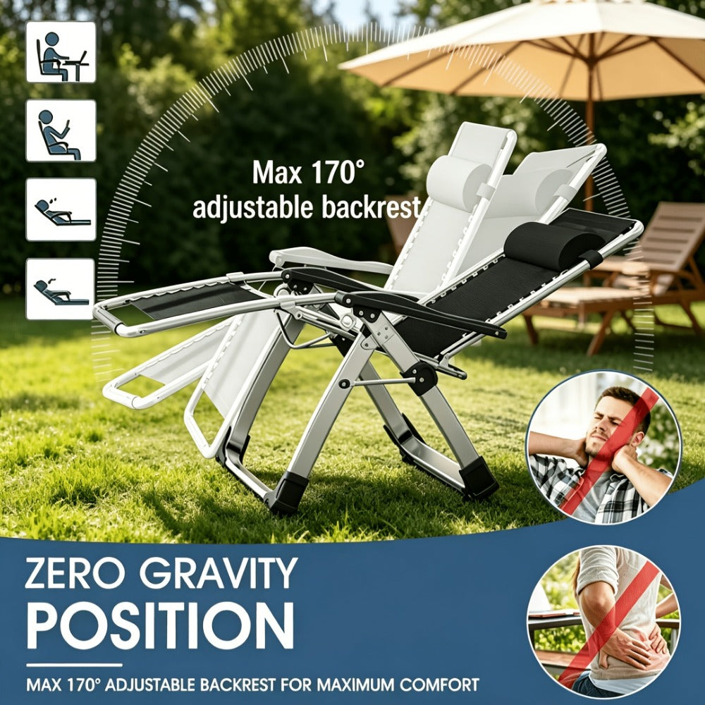 Foldable Chaise Lounge Chair with Removable Cushions and Adjustable Headrest for Patio detail image - detail view 8