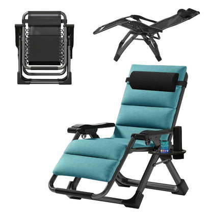 Foldable Chaise Lounge Chair with Removable Cushions and Adjustable Headrest for Patio detail image - detail view 9