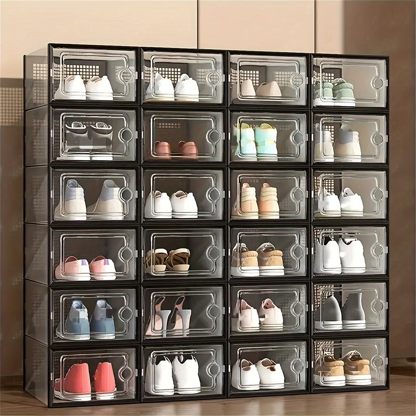Shoe Box shown in the Black, 24pcs option