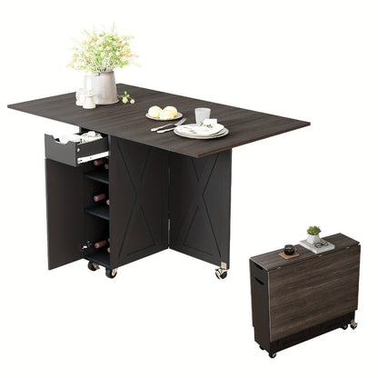 Foldable Dining Table, Family Dining Table for Work, Display, and Everyday Use in Kitchen detail image - detail view 3