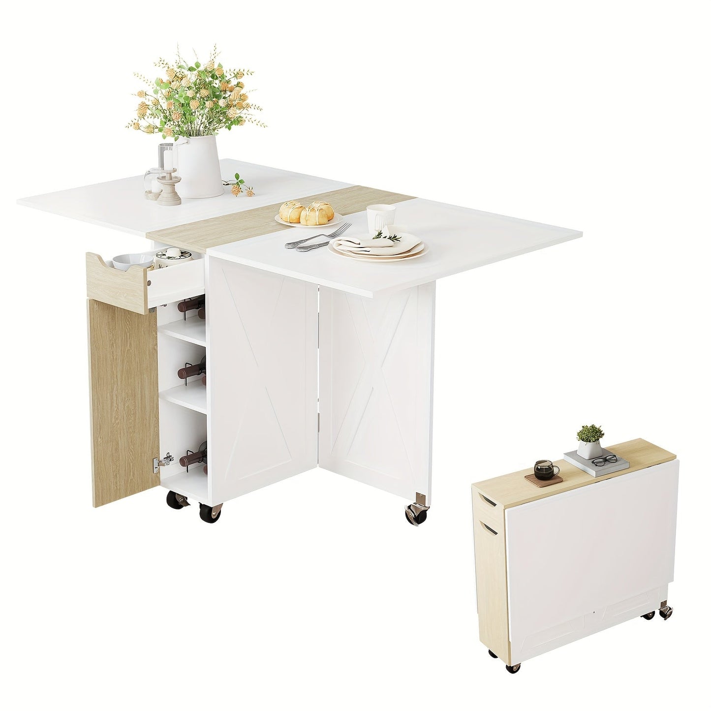 Dining Table shown in the Oak option