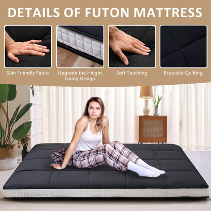 Foldable Floor Mattress, Portable Guest Bed for Bedroom Comfort and Support detail image - detail view 6