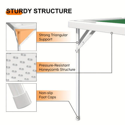 Foldable Game Tables And Card Tables with Tool-Free Assembly for Living Room detail image - detail view 4