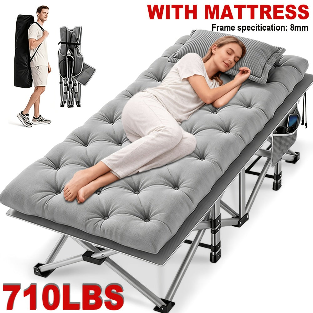 Foldable Heavy-Duty Camping Bed with Tool-Free Assembly for Bedroom detail image - detail view 5
