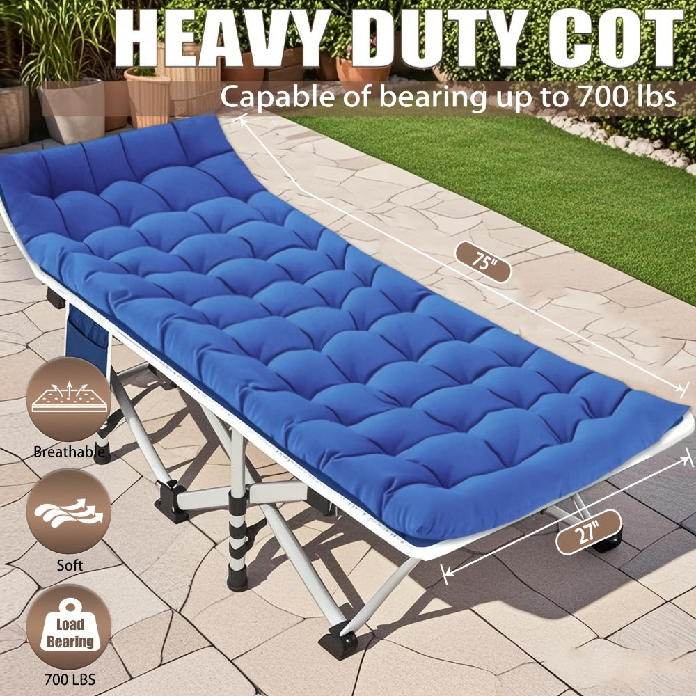 Foldable Heavy-Duty Camping Cot with Carry Bag and Tool-Free Assembly detail image - detail view 7